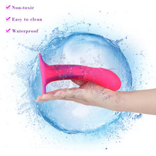 Load image into Gallery viewer, Rainbow Color Liquid Silicone Dildo 6.7in