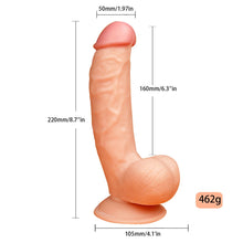 Load image into Gallery viewer, Warped Realistic Dildo 8.66in