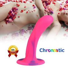 Load image into Gallery viewer, Rainbow Color Liquid Silicone Dildo 6.7in