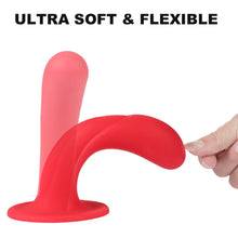 Load image into Gallery viewer, Red Color Liquid Silicone Dildo 6.7in