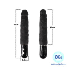Charger l&#39;image dans la galerie, 10 Frequency 2 IN 1 Electric Vibrating Dildo - Black