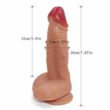 Afbeelding in Gallery-weergave laden, Coffee Color Dildo Double Layers Liquid Silicone