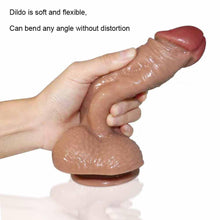 Afbeelding in Gallery-weergave laden, Coffee Color Dildo Double Layers Liquid Silicone