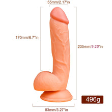 Load image into Gallery viewer, 2 Colors Longer Lifelike Dildo King 9.25in