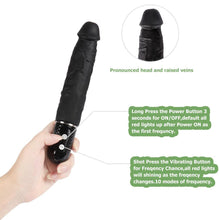 Afbeelding in Gallery-weergave laden, 10 Frequency 2 IN 1 Electric Vibrating Dildo - Black