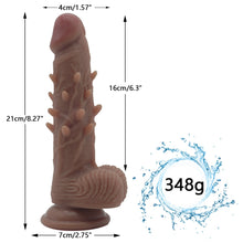 Load image into Gallery viewer, Double Layers Hardness Liquid Silicone Dildo with Barbs